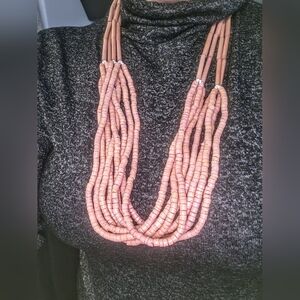 Chic Coral Beaded Necklace